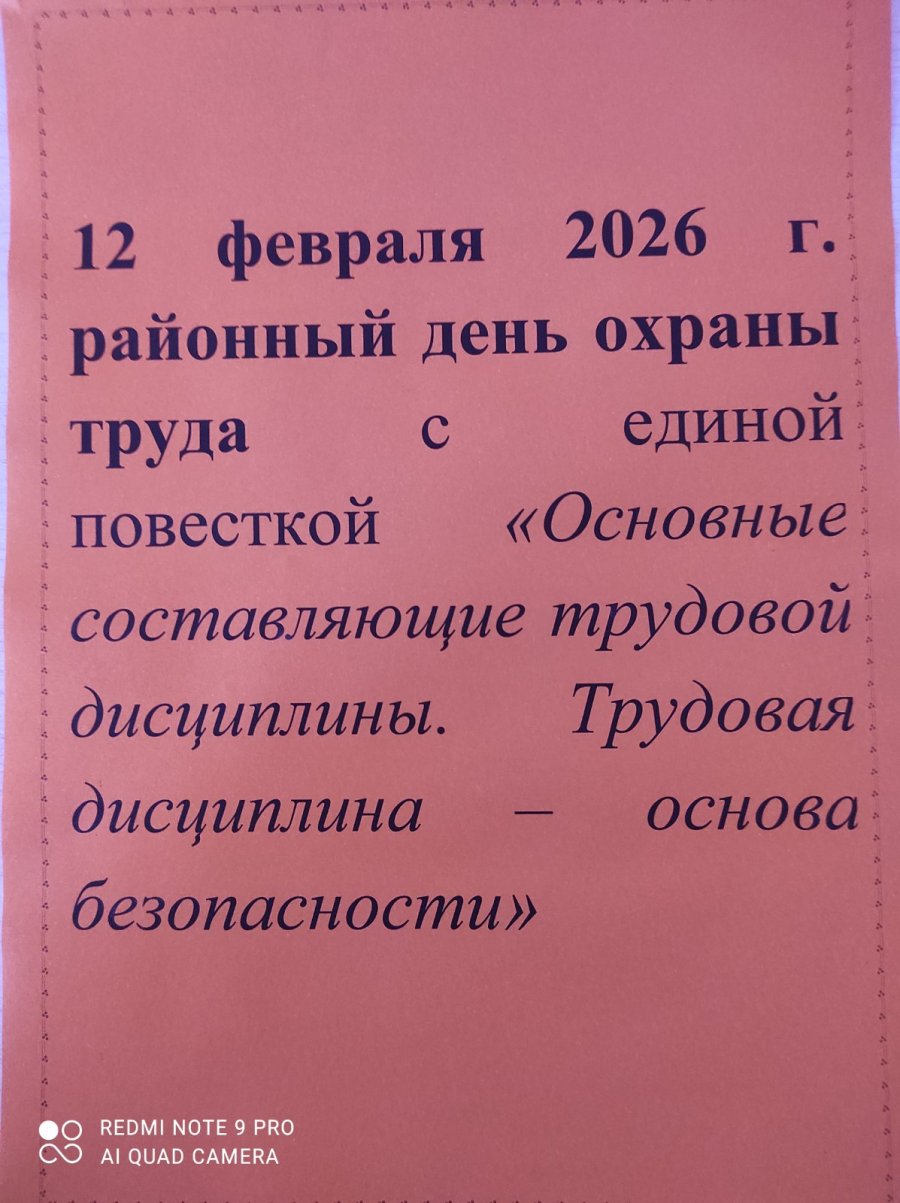 12 февраля -Районный день охраны труда
